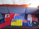Flags for some of the countries we may visit on the trip....